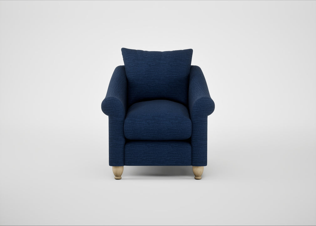 Devon Armchair Broad Weave Lagoon / Natural
