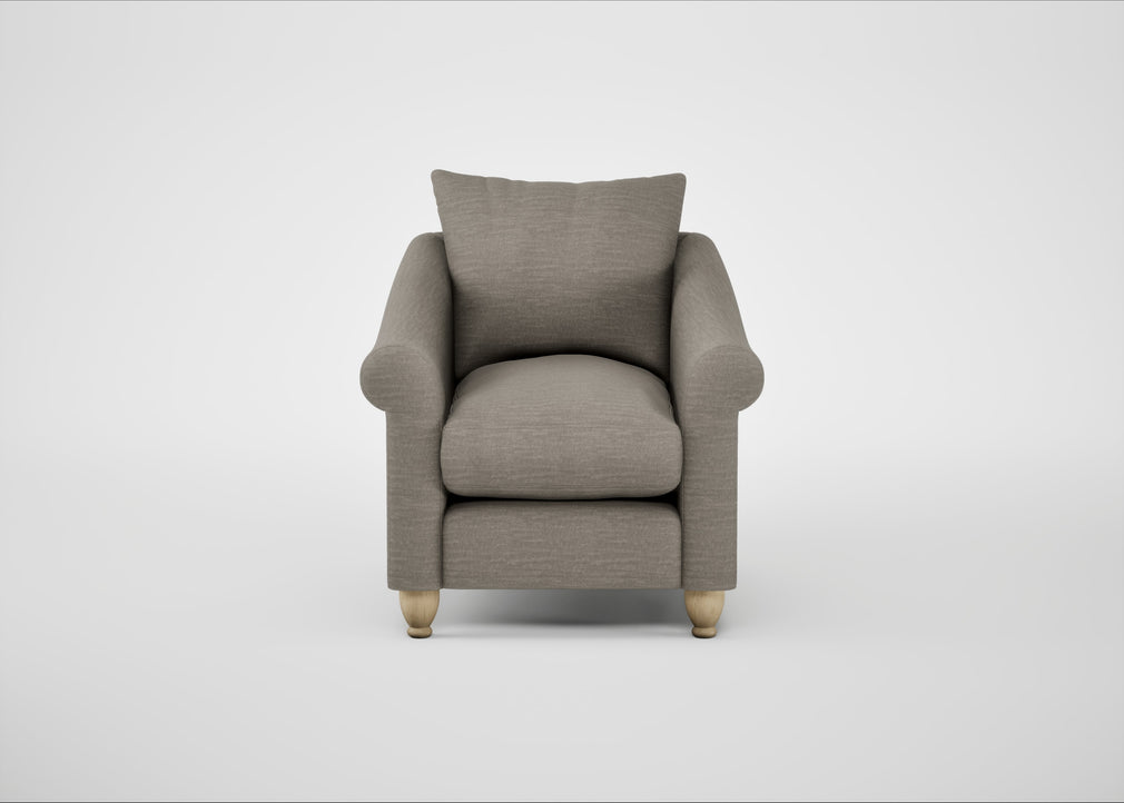 Devon Armchair Broad Weave Pebble / Natural