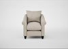 Devon Armchair Broad Weave Putty / Black