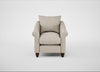 Devon Armchair Broad Weave Putty / Walnut Stained