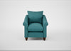 Devon Armchair Brushed Cotton Cadet / Walnut Stained