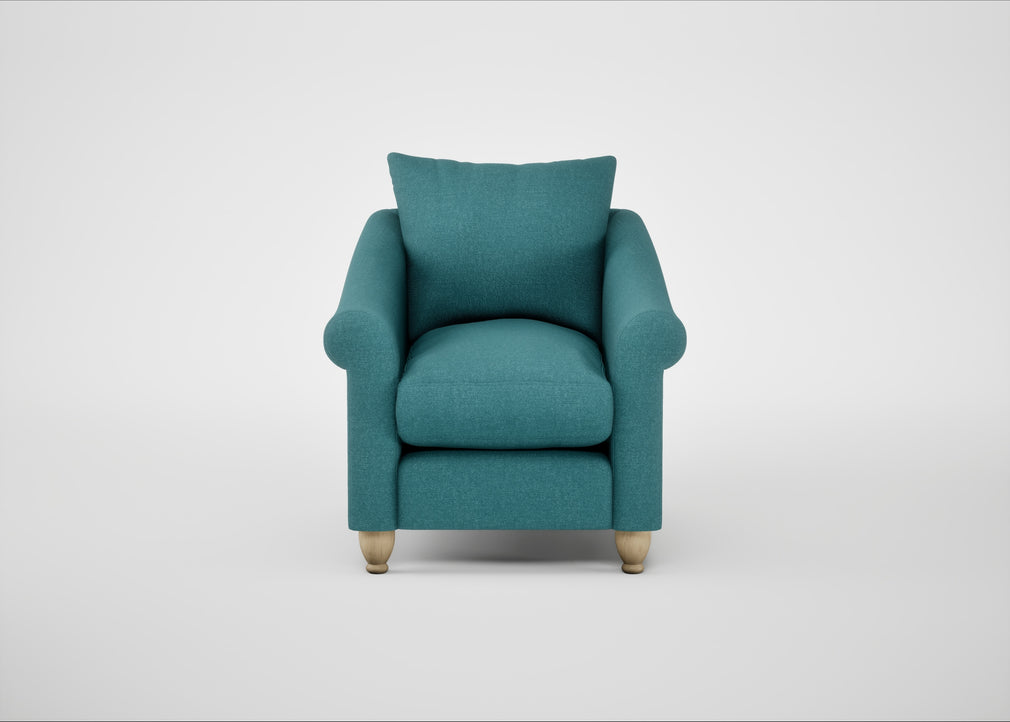 Devon Armchair Brushed Cotton Cadet / Natural