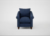 Devon Armchair Capelo Linen-Cotton Inkspot / Walnut Stained