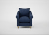 Devon Armchair Capelo Linen-Cotton Inkspot / Natural