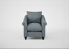 Devon Armchair Capelo Linen-Cotton Mineral / Black