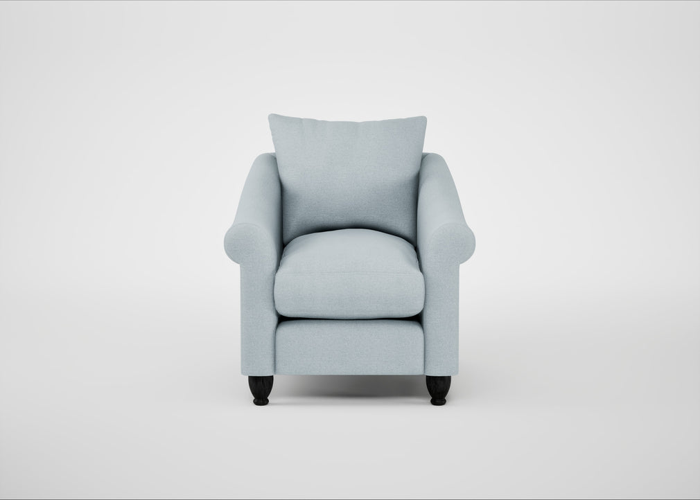 Devon Armchair Capelo Linen-Cotton Sea Shanty / Black