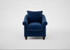 Devon Armchair Cotton Velvet Midnight / Walnut Stained