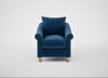 Devon Armchair Cotton Velvet Petrol / Natural