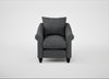 Devon Armchair Melton Wool Granite / Black