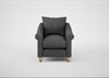 Devon Armchair Melton Wool Granite / Natural