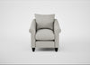 Devon Armchair Melton Wool Limestone / Black