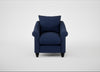Devon Armchair Melton Wool New Navy / Black