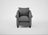Devon Armchair Melton Wool Shale / Black