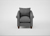 Devon Armchair Melton Wool Shale / Walnut Stained