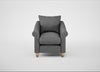 Devon Armchair Melton Wool Shale / Natural