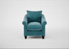 Devon Armchair Smart Luxe Velvet Airforce Blue / Black