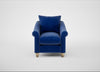 Devon Armchair Smart Luxe Velvet Azure / Natural