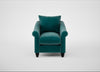Devon Armchair Smart Luxe Velvet Ocean Green / Black