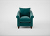 Devon Armchair Smart Luxe Velvet Ocean Green / Walnut Stained