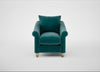 Devon Armchair Smart Luxe Velvet Ocean Green / Natural