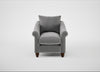 Devon Armchair Smart Velvet Mercury / Walnut Stained