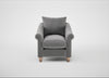 Devon Armchair Smart Velvet Mercury / Natural