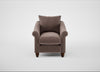 Devon Armchair Smart Velvet Mouse / Walnut Stained