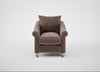 Devon Armchair Smart Velvet Mouse / Natural