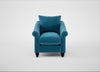 Devon Armchair Smart Velvet Ocean Blue / Black