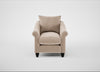 Devon Armchair Smart Velvet Pebble / Black
