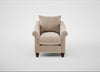 Devon Armchair Smart Velvet Pebble / Walnut Stained