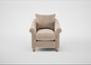 Devon Armchair Smart Velvet Pebble / Natural