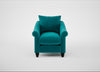 Devon Armchair Smart Velvet Petrol / Black