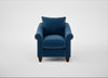 Devon Armchair Smart Velvet Petrol / Walnut Stained