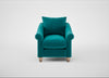 Devon Armchair Smart Velvet Petrol / Natural
