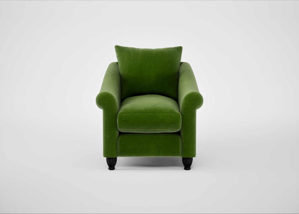 Devon Armchair Smart Luxe Velvet Grass / Black