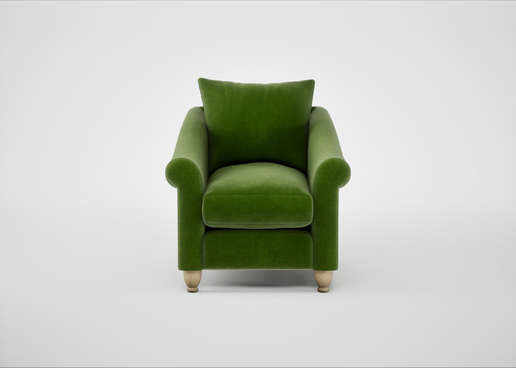 Devon Armchair Smart Luxe Velvet Grass / Natural