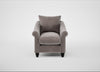 Devon Armchair Smart Luxe Velvet Mushroom / Black