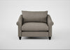 Devon Loveseat Broad Weave Pebble / Black