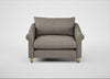 Devon Loveseat Broad Weave Pebble / Natural