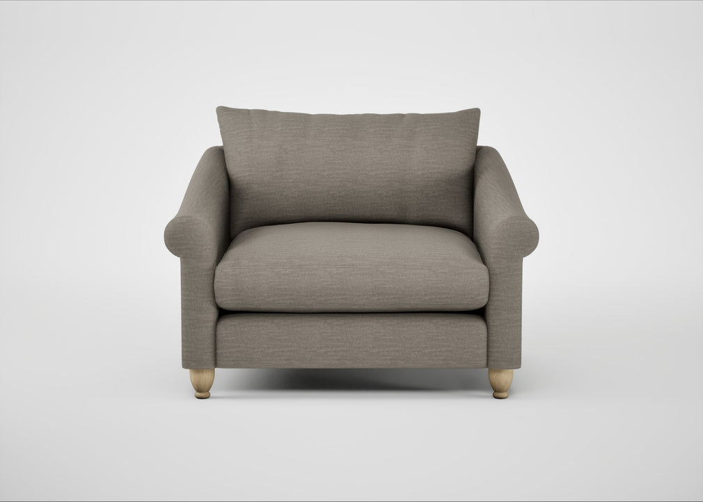 Devon Loveseat Broad Weave Pebble / Natural