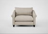 Devon Loveseat Broad Weave Putty / Black