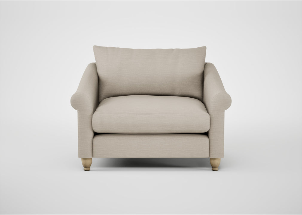 Devon Loveseat Broad Weave Putty / Natural