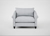 Devon Loveseat Broad Weave Tin / Black