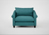 Devon Loveseat Brushed Cotton Cadet / Black