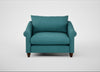 Devon Loveseat Brushed Cotton Cadet / Walnut Stained
