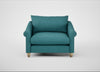 Devon Loveseat Brushed Cotton Cadet / Natural