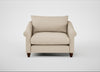 Devon Loveseat Brushed Cotton Oat / Walnut Stained