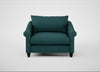 Devon Loveseat Brushed Cotton Pine / Black