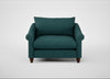 Devon Loveseat Brushed Cotton Pine / Walnut Stained